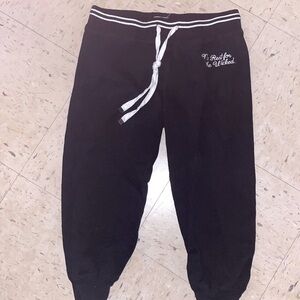 Vintage Ardene Cropped Embroidered Sports Knitted Cropped Joggers